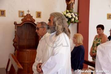 Misa y procesión religiosa en Cazadores  (Foto Francisco Javier Santana)